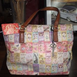 Vintage leather Fossil bag